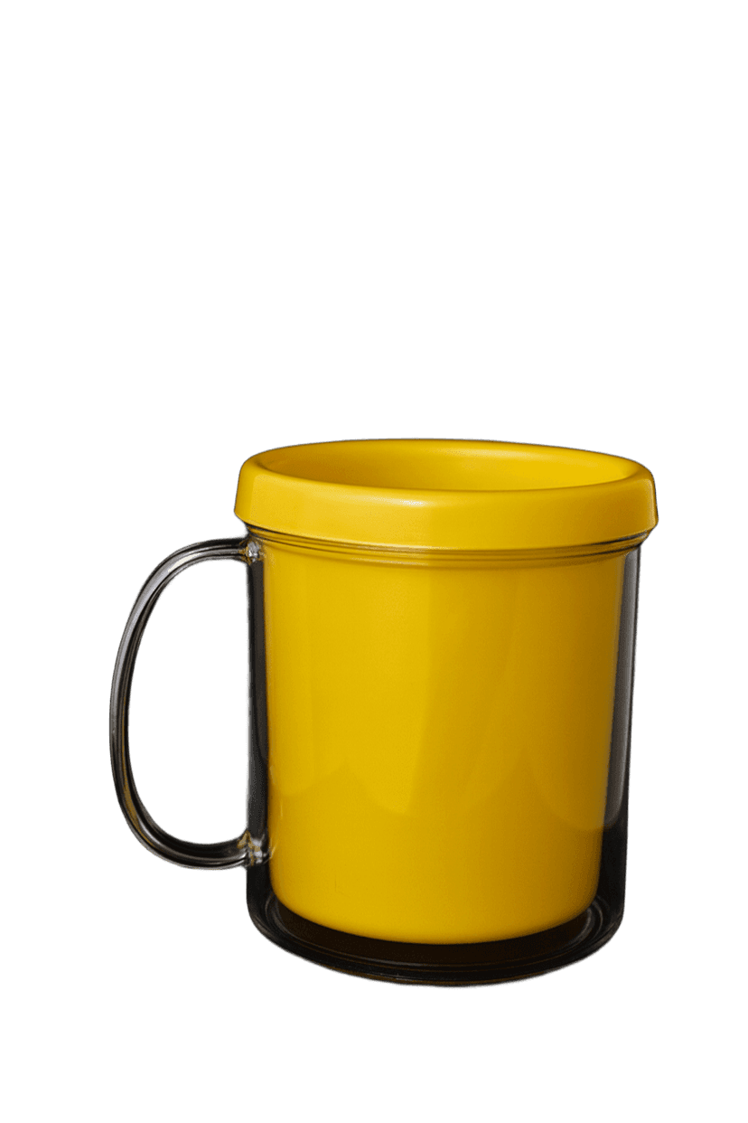 Caneca de acrílico amarela