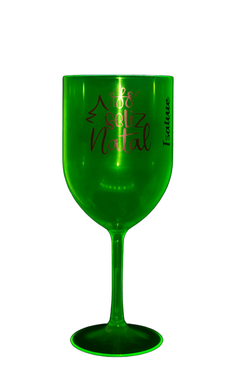 Kit 30 Taças de Vinho em Acrílico – Verde Vibrante