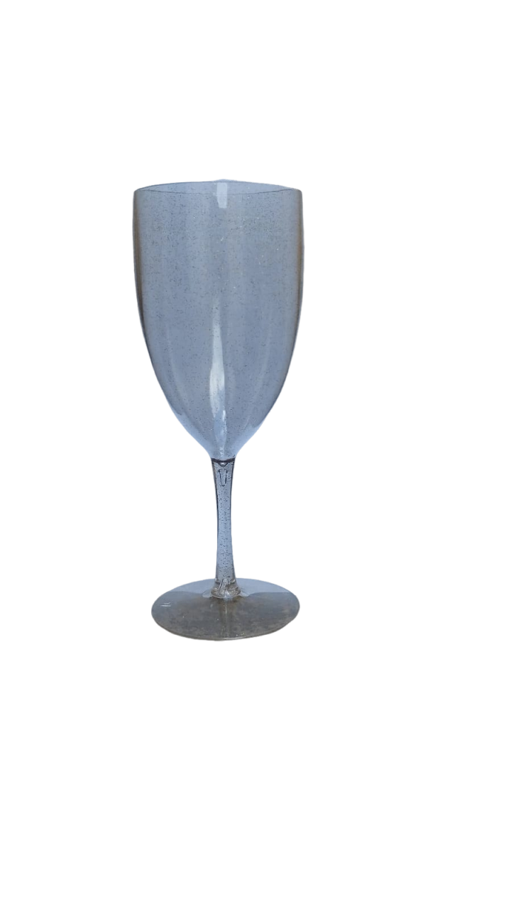 Kit 30 Taças de Vinho Luxo – Transparente com Glitter Dourado